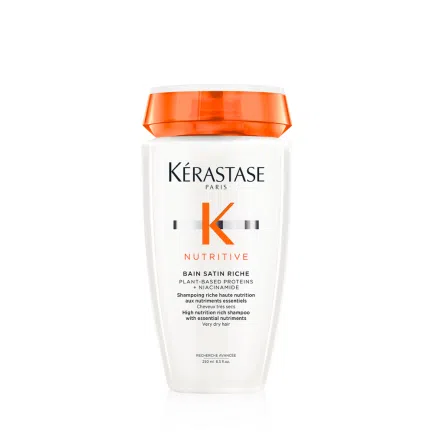 Shampoo Altamente Nutritivo e Hidratante Bain Satin Riche Kérastase 250ml Para Cabello Muy Seco