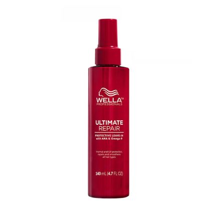 Termo Protector y Protección Contra Todo Tipo de Daños Wella Ultimate Repair Protective Leave In 140ml (Paso 4)