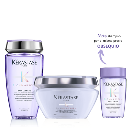 Rutina para el Cuidado de Rubios con Decoloración Blond Absolu Kérastase - Obsequio Shampoo Lumiere 80ml