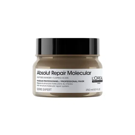 Mascarilla ABSOLUT REPAIR MOLECULAR para Reparación de Cabello Dañado L’Oreal Serie Expert 250ml