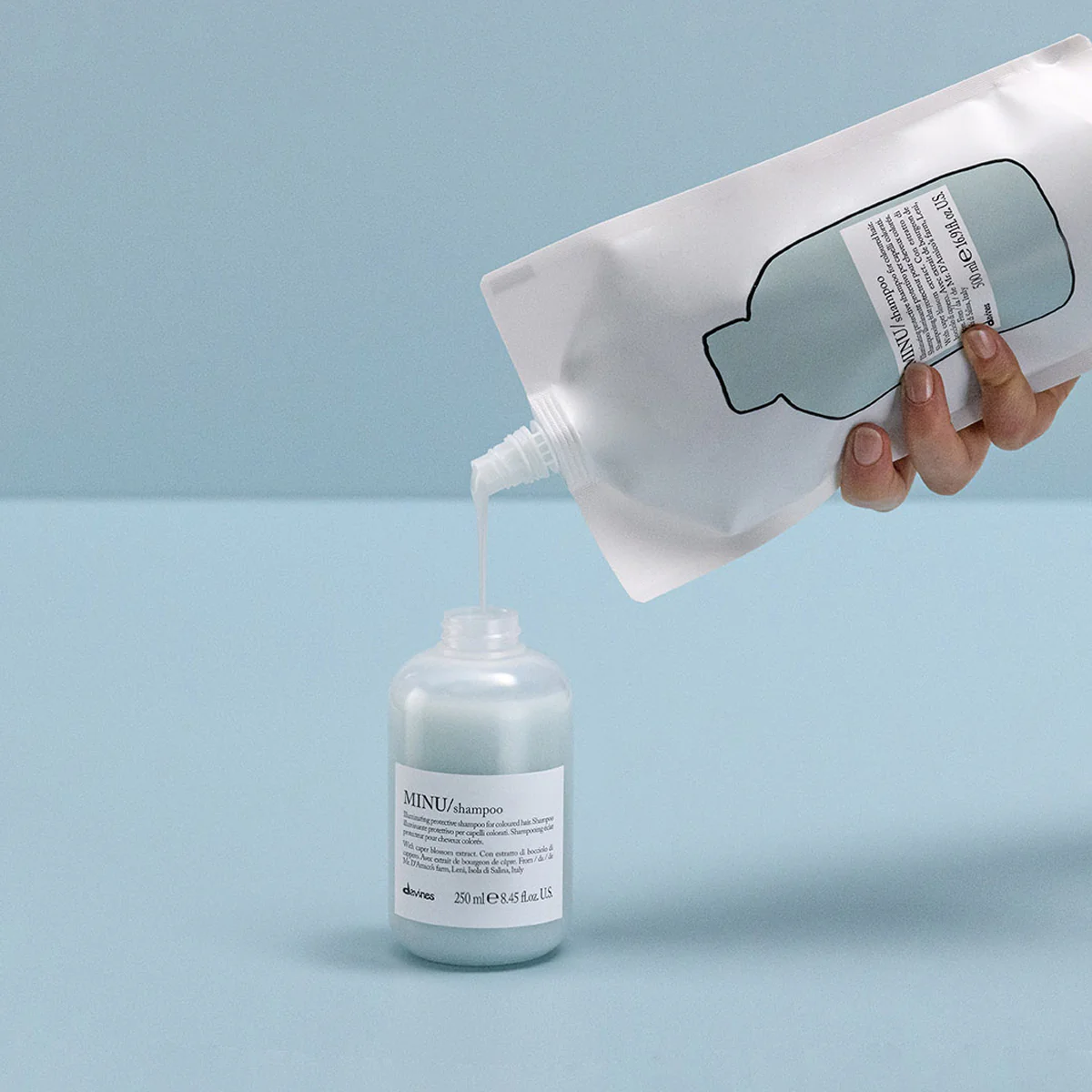 minu_davines_protección_color_shampoo_mascarilla_acondiconador_refill_500ml