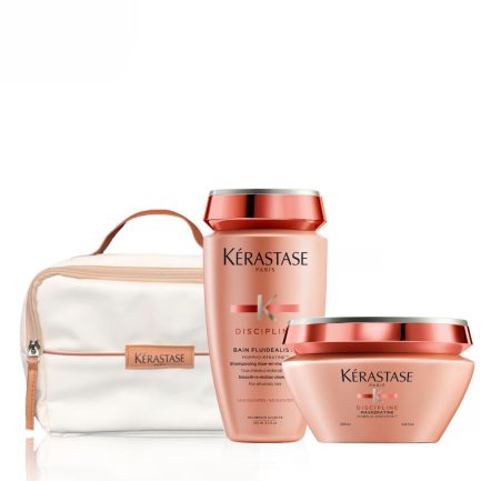 Rutina para Controlar el Cabello indisciplinado (Anti-Frizz) Kérastase Discipline + Obsequio Cosmetiquera