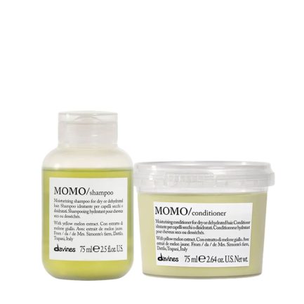 Momo Hidratación para Cabello Seco y Deshidratado Davines Tamaño Viajero (Shampoo 75 ml + Acondicionador 75ml)