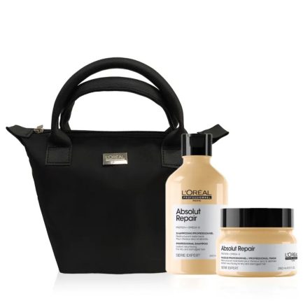 Kit Navidad para Reparar el Cabello Dañado Brillo Excepcional Absolut Repair Serie Expert L´Oréal Professionnel - Obsequio Cosmetiquera