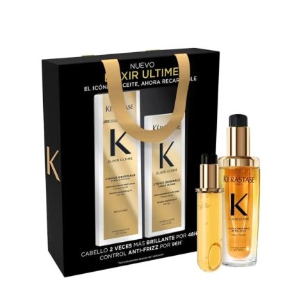 Pack Aceite Termo Protector Kérastase Elixir Ultime L'Huile Brillo Intenso Recargable 75ml + Repuesto 75ml