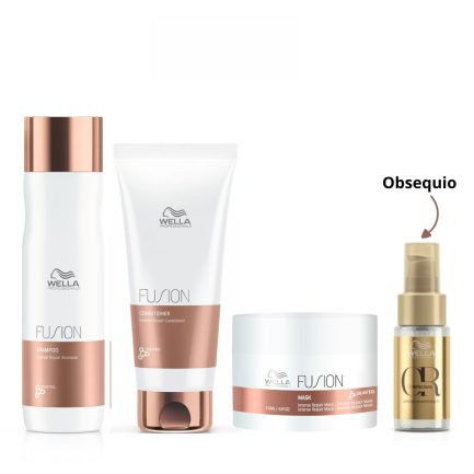 Rutina Reparadora para Cabello Dañado Wella Fusion + Obsequio Aceite Perfeccionador Oil Reflections 30ml