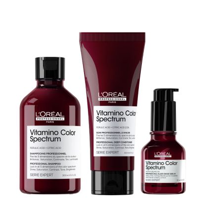 Rutina para Proteger y Fijar el Color VITAMINO COLOR SPECTRUM L’Oreal Serie Expert (Cabello de Fino a Medio)