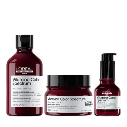 Rutina para Proteger y Fijar el Color VITAMINO COLOR SPECTRUM L’Oreal Serie Expert (Cabello de Medio a Grueso)