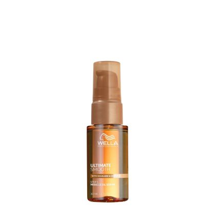 Aceite Anti Frizz para Cabello Seco, Indisciplinado y sin Brillo Miracle Oil Sérum Wella Ultimate Smooth 30ml (Paso 3)