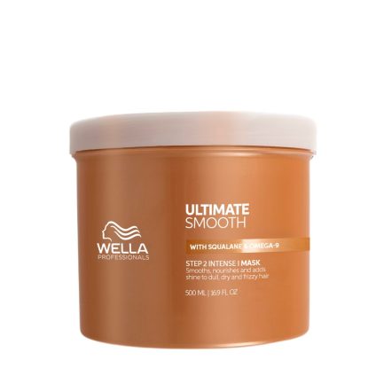 Mascarilla Intensa Suavizante y Nutritiva para Cabello Seco, Indisciplinado y sin Brillo Wella Ultimate Smooth 500ml (Paso 2)