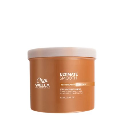 Mascarilla Intensa Suavizante y Nutritiva para Cabello Seco, Indisciplinado y sin Brillo Wella Ultimate Smooth 500ml (Paso 2)