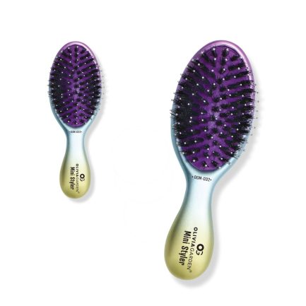 Cepillo Mini Anti - Frizz con Cerdas de Jabalí y Nailon para un Acabado Suave y Brillante Olivia Garden