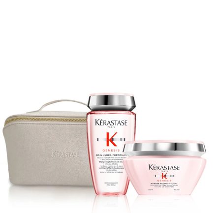 Rutina Anti Caída y Anti Rotura para Fortalecer la Fibra Capilar Génesis Kérastase + Obsequio Cosmetiquera