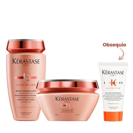 Rutina Anti Frizz para Proteger y Disciplinar Cabello Rebelde Kérastase Discipline + Obsequio Termo Protector Nectar Termique 50ml