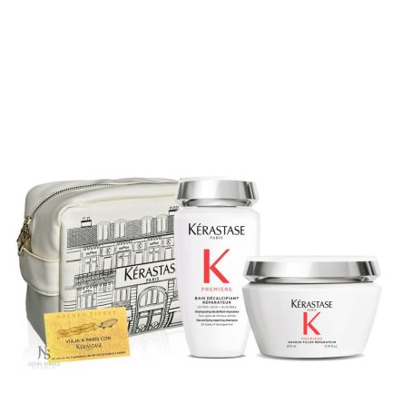 Pack Navidad para Reparar tu Cabello Dañado Premier Kérastase + Golden Ticket Concurso Viaje a Paris + Obsequio Cosmetiquera