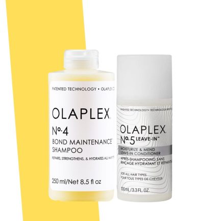 Set para Reparar, Acondicionar y Proteger Olaplex N°4 250ml y N°5 Leave-In Acondicionador Termo Protector Portable 100ml