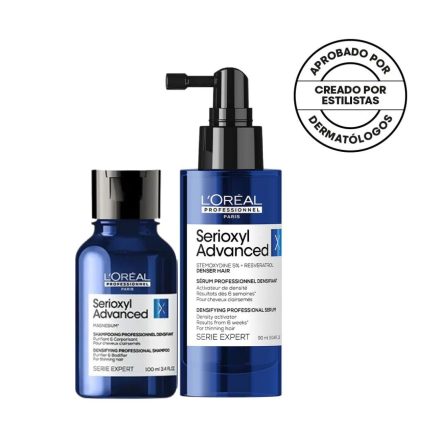 Dúo Densificador para Cabello Fino o Delgado Serioxyl L’Oreal Serie Expert (Sérum 90ml - Shampoo 100ml)