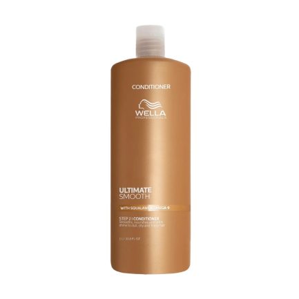 Acondicionador Nutritivo y Suavizante para Cabello Seco, Indisciplinado y sin Brillo Wella Ultimate Smooth 1000ml (Paso 2)